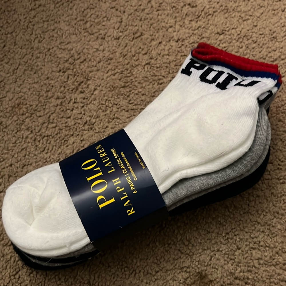 NWT 6 pairs men’s Polo Ralph Lauren socks
